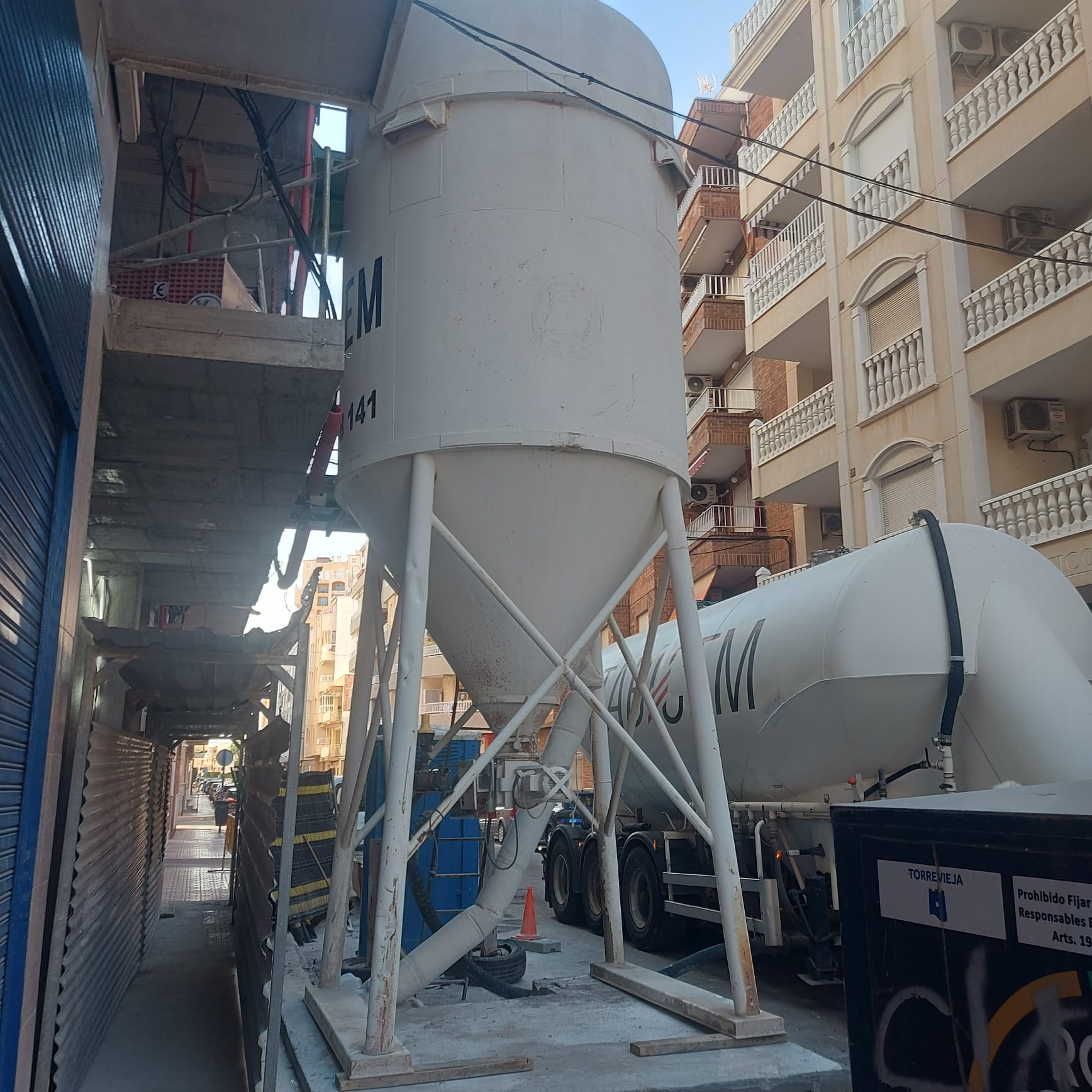 We started laying bricks